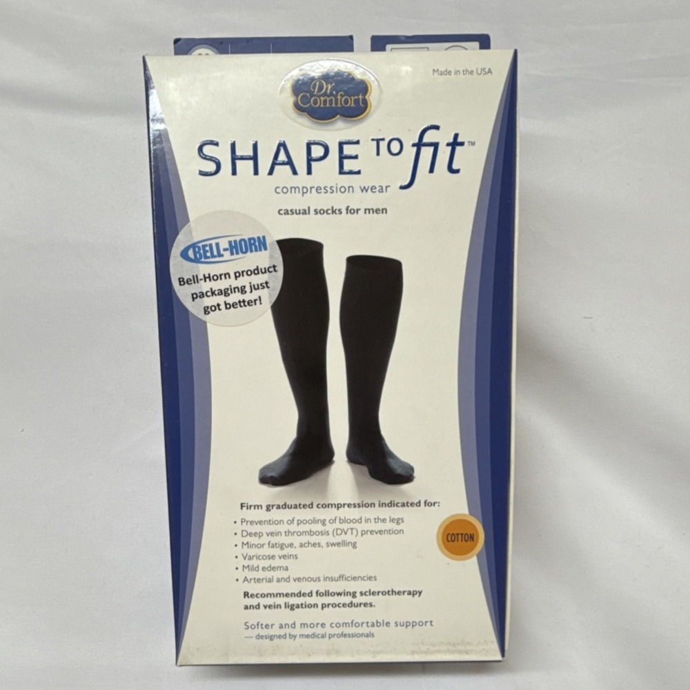 Dr. Comfort Shape to Fit Compression Socks Brown 20-30‎ mmHg Shoe Size 12 1/2-14